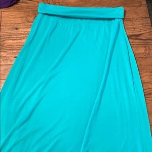 Mint green maxi skirt